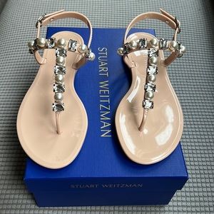 BNIB- Stuart Weizmann Goldie Jelly Sem -Semi Shine Rubber flat